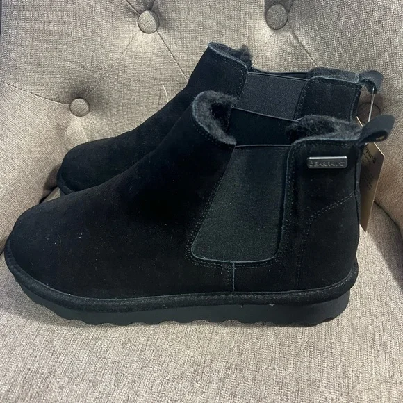 BearPaw Shoes Mens Bear Paw Fur Lined Chukka Style Slip On